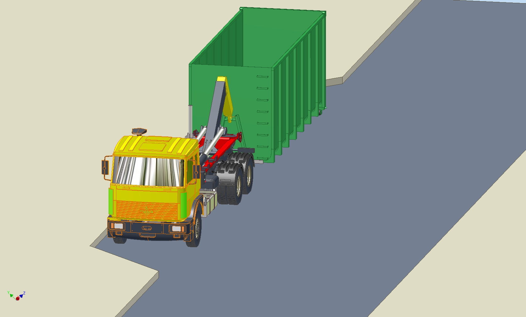 MAZ-6303挂钩装载车